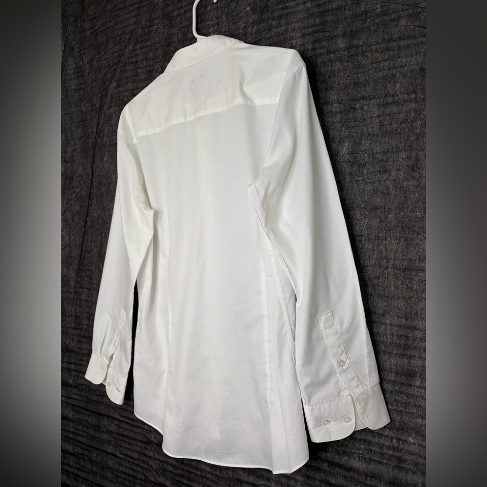 Bar III White Dress Shirt Slim Fit Stretch men’s size L 16–16.5 34–35(A215)✨ - Picture 8 of 9